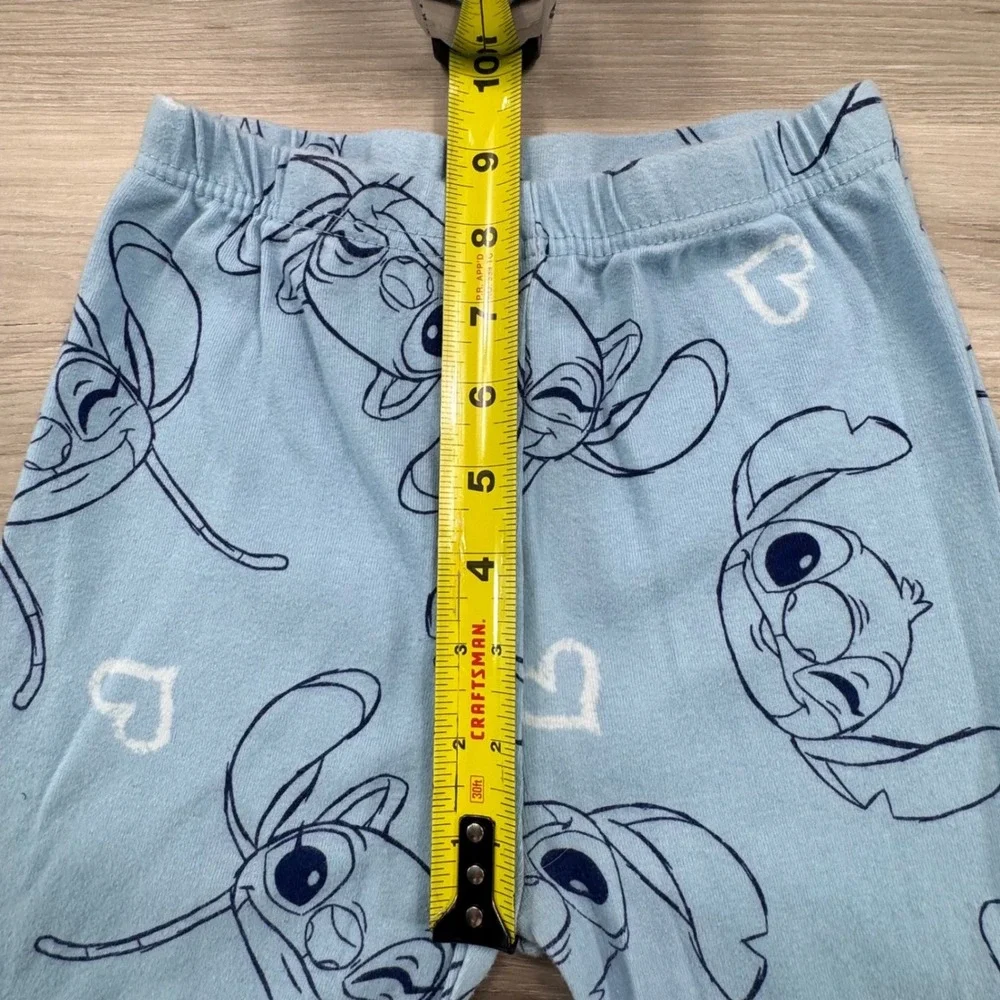 Disney Stitch and Angel‎ Blue Cotton Long Sleeve Pajama Set Girls Size 8